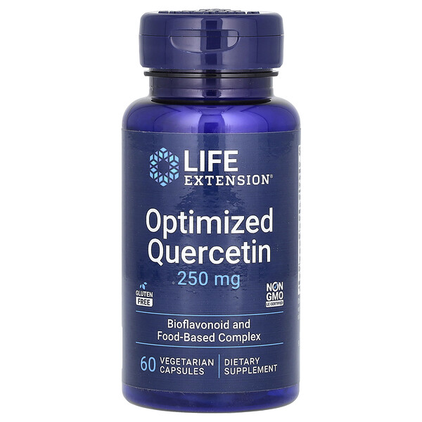 Оптимизированный кверцетин, 250 мг, 60 вегетарианских капсул Life Extension