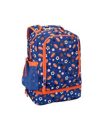 Рюкзак 2-в-1 с детскими принтами и изолированная сумка для обеда - Спорт Bentgo