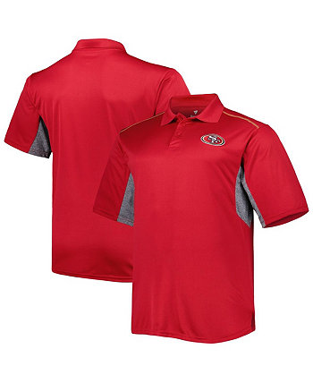 Мужская рубашка-поло Scarlet San Francisco 49ers Big and Tall Team Color Profile