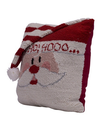 Декоративная подушка Санта-Клауса 3D с крючками, 14 x 14 дюймов Glitzhome