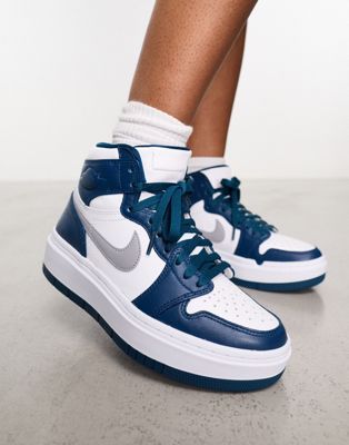  Высокие кроссовки Nike Air Jordan 1 Elevate серо-синего цвета Nike