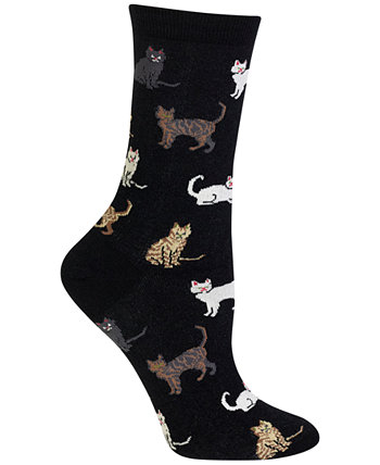Женские модные носки с круглым вырезом для кошек Hot Sox