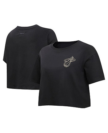 Женская черная футболка свободного кроя Miami Heat Holiday Glam Pro Standard