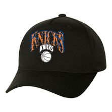 Men's  Black New York Knicks SUGA x NBA by Mitchell & Ness Capsule Collection Glitch Stretch Snapback Hat Mitchell & Ness