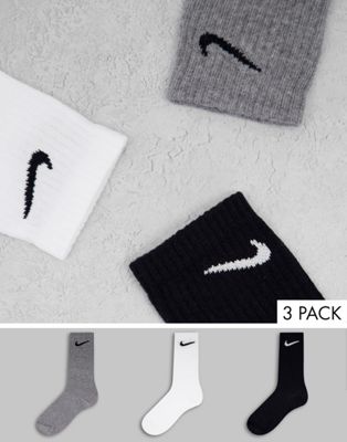 Набор из трех серых носков Nike Everyday Lightweight Multiweight Nike