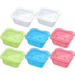 FRCOLOR 8pcs Baby Food Containers with Lids Cartoon Baby Food Storage Boxes Fresh Keeping Boxes FRCOLOR