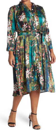 Легкое платье со складками и цветочным принтом TOV
