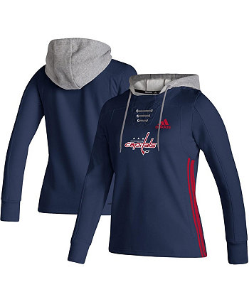 Женская темно-синяя худи с капюшоном Washington Capitals Skate Lace AEROREADY Adidas
