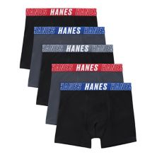 Boys 4-20 Hanes® Ultimate MOVES 5-Pack Stretch Boxer Briefs Hanes