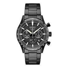 Seiko Essentials Men's Black Ion Plated Stainless Steel Chronograph Watch - SSB415 Seiko