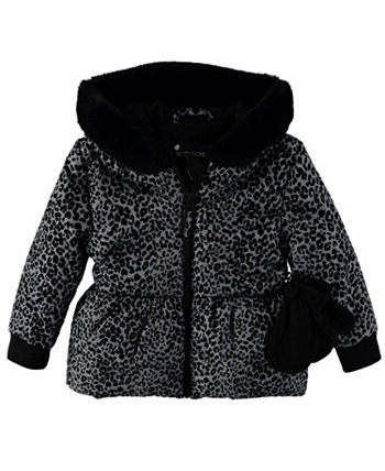 Пальто с пеплумом и варежками в комплекте для девочек младшего возраста S Rothschild & CO S Rothschild & CO