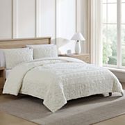 Beatrice Home Fashions 3-Piece Emblem Chenille Comforter Set Beatrice Home