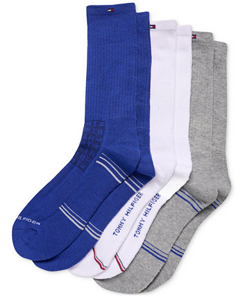 Мужские носки средней длины с мягкой подкладкой, разные узоры, упаковка из 3 шт. Tommy Hilfiger