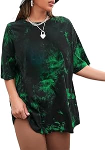 SOFIA'S CHOICE Women's Oversized Tie Dye Shirts Crewneck Short Sleeve T Shirt Casual Summer Tee Tops SOFIA"S CHOICE