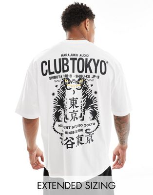 ASOS DESIGN oversized t-shirt in white with Tokyo back print ASOS DESIGN