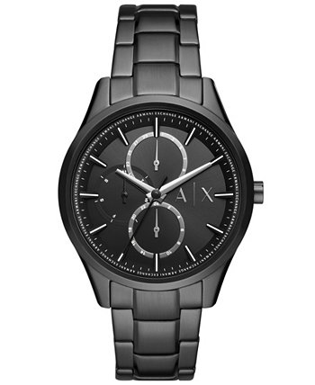 Мужские многофункциональные черные часы с браслетом из нержавеющей стали, 42 мм Armani