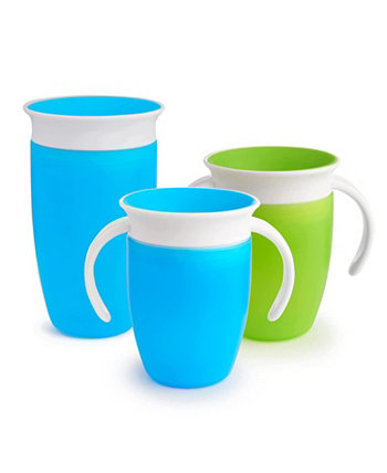 Miracle 360 Trainer and Sippy Cup Set, 7 and 10 oz, 3 Pack Munchkin