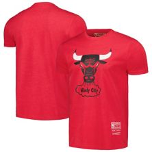 Unisex Mitchell & Ness  Red Chicago Bulls Hardwood Classics MVP Throwback Logo T-Shirt Mitchell & Ness