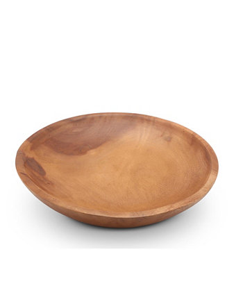 Сервировочная миска из дерева акации для фруктов и салатов Большая деревянная одинарная миска из калабаса круглой формы Arthur Court