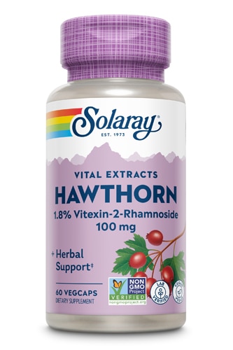 Экстракт боярышника Solaray - 100 мг - 60 растительных капсул Solaray