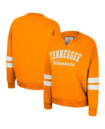 Женский пуловер с вырезом и вырезом Tennessee Orange, рваный пуловер Tennessee Volunteers Perfect Date Colosseum