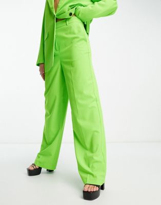 Широкие брюки Vero Moda цитрусового цвета — часть комплекта. VERO MODA