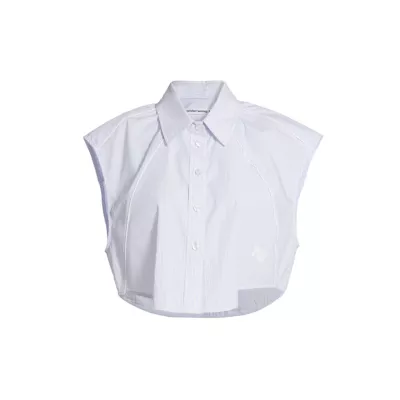 Piped Stripe Cotton Crop Shirt Alexander Wang