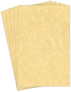 Aged Stationery Parchment Paper | 24 Lb Bond / 60 lb Text / 90 GSM Paper | 50 Sheets Per Pack | 11” x 17” Inches S Superfine Printing