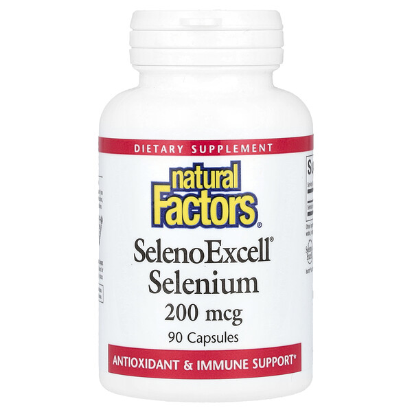 SelenoExcell - 200 мкг - 90 капсул - Natural Factors Natural Factors