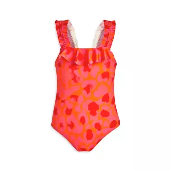 Little Girl's &amp; Girl's Leopard One-Piece Swimsuit VILEBREQUIN