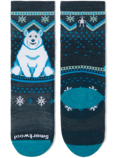 Зимние носки с полной подушкой и рисунком белого медведя (для малышей/маленьких/больших детей) Smartwool Kids