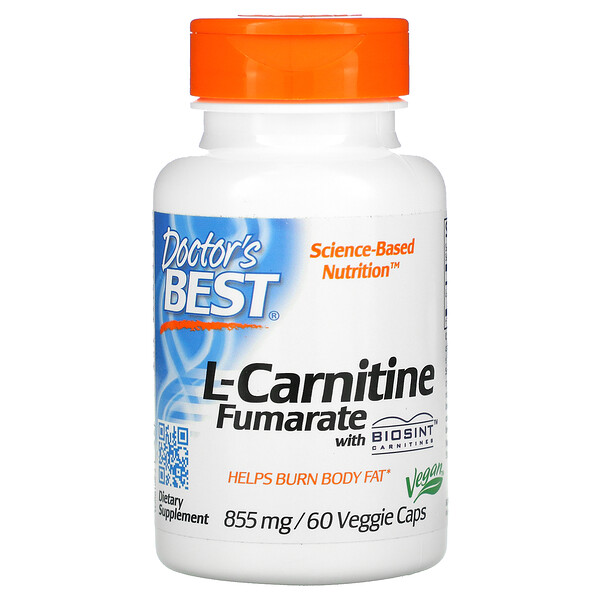 L-карнитин фумарат с карнитином Biosint, 855 мг, 60 растительных капсул Doctor's Best