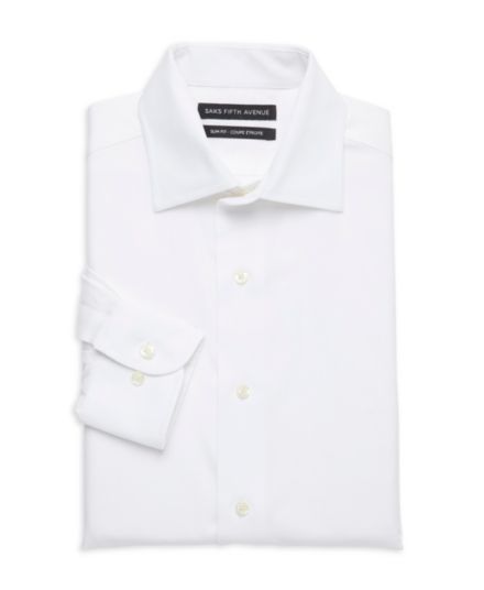 Классическая рубашка узкого кроя Saks Fifth Avenue
