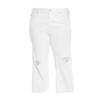 Укороченные джинсы со средней посадкой и широкими штанинами Slink Jeans, Plus Size