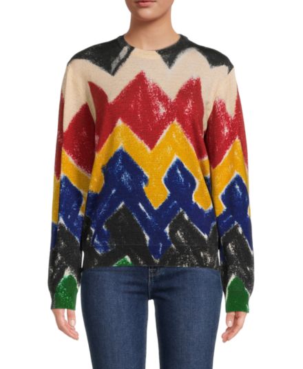 Geometric Merino Wool Sweater Stella Jean