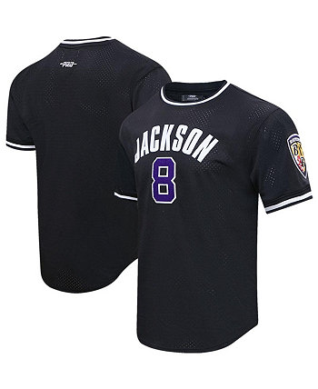 Мужская футболка Lamar Jackson Black Baltimore Ravens с сеткой, имя и номер игрока, верх Pro Standard