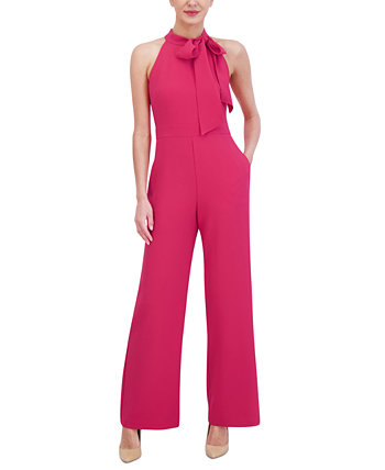 Women's Stretch-Crepe Tie-Neck Sleeveless Jumpsuit Vince Camuto