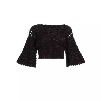 Женственный укороченный свитер крючком Frederick Anderson