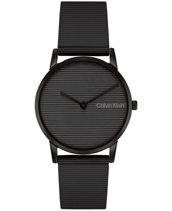 Women's CK Feel Black Stainless Steel Mesh Watch 30mm Calvin Klein