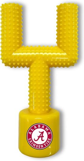 Pets First Alabama Hard Nylon Goal Post Dog Chew Toy, Yellow Pets First