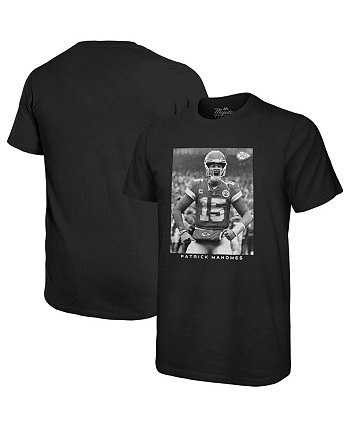Черная мужская футболка с изображением игрока Kansas City Chiefs Патрика Махоумса из ниток Majestic