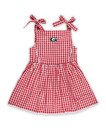 Платье без рукавов в клетку Red Georgia Bulldogs Teagan для девочек для малышей Garb