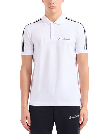 Men's Logo Stripe Polo Shirt Armani
