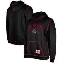 Men's New Era Black Philadelphia 76ers 2023/24 City Edition Satin Stitch Elite Pack Pullover Hoodie New Era x Staple