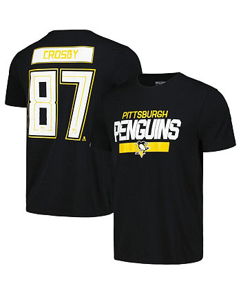Men's Sidney Crosby Black Pittsburgh Penguins Richmond Player Name and Number T-shirt LevelWear