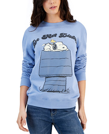Juniors' Snoopy House Print Sweatshirt Love Tribe