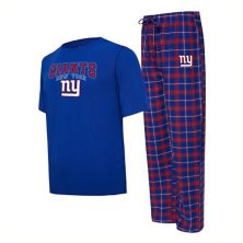 Мужская футболка Concepts Sport Royal/красная футболка New York Giants Arctic и пижамные штаны для сна Unbranded