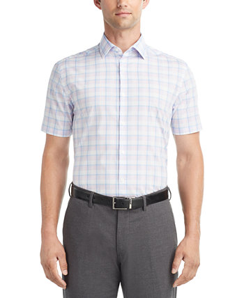 Мужская классическая рубашка приталенного кроя с гибким воротником и короткими рукавами Van Heusen
