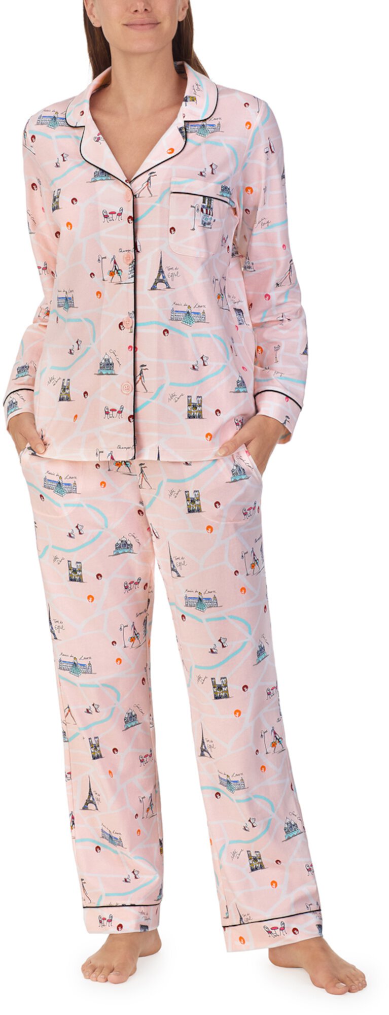 Классический пижамный комплект с длинными рукавами из органического хлопка Bedhead PJs