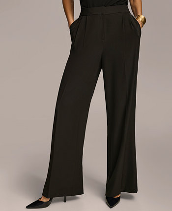 Женские широкие брюки со складками спереди Donna Karan New York